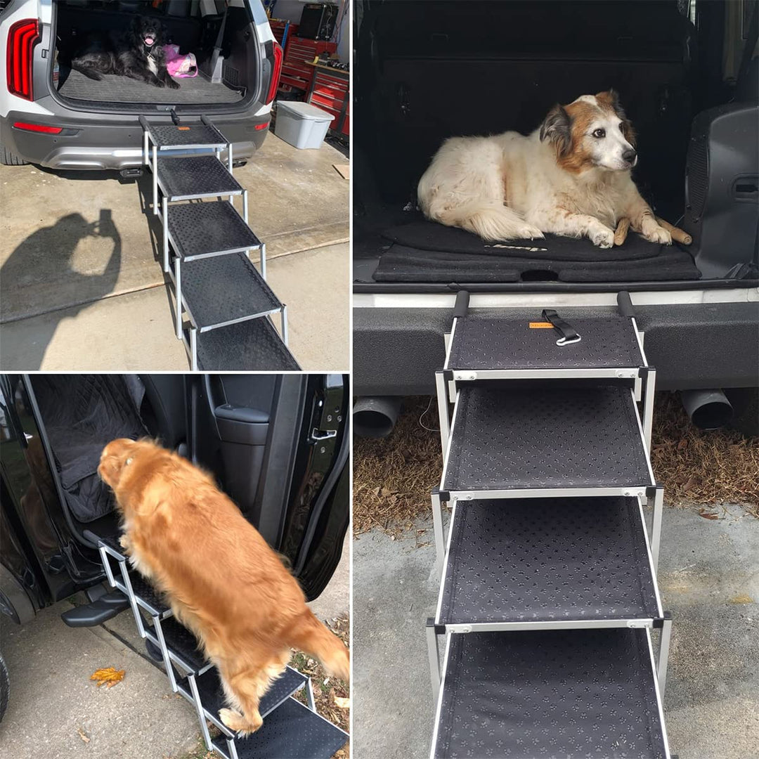 Hundetreppe Auto 4 Stufen klappbar Aluminium bis 70 kg - Bild 6