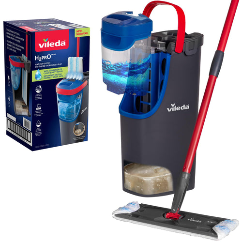 Flachmopp-Set mit Dual-Tank Sauberwasser-Trennung Mikrofaser