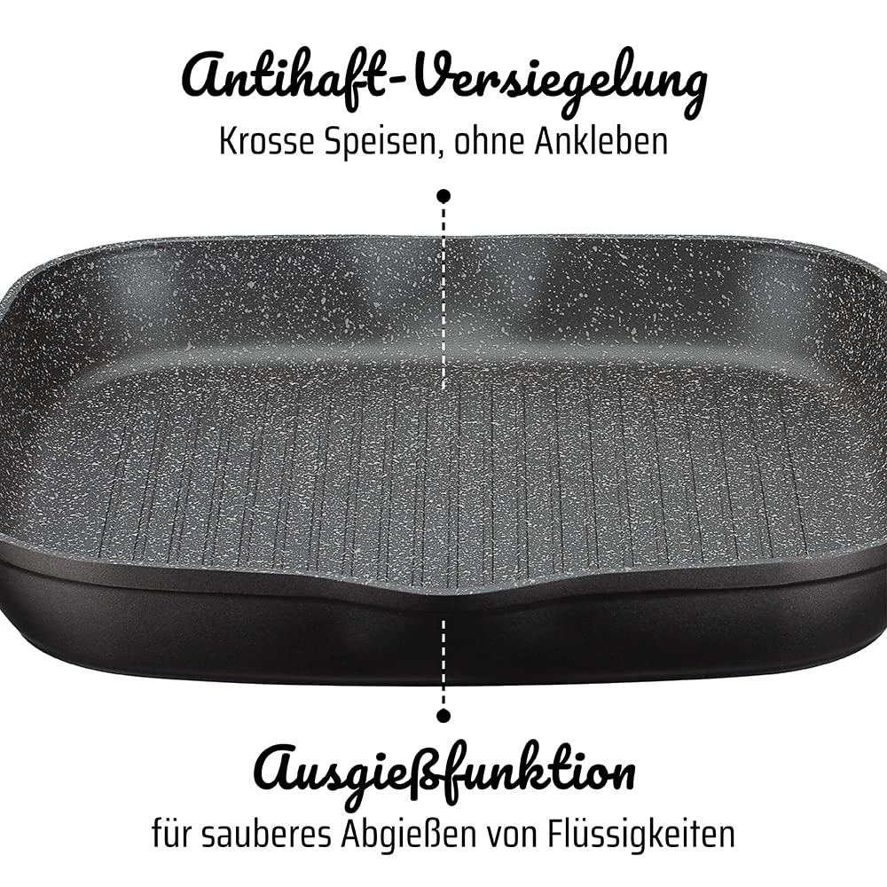 Pfannen-Set 3-teilig Aluminium mit Antihaft Granit für Induktion - Bild 5