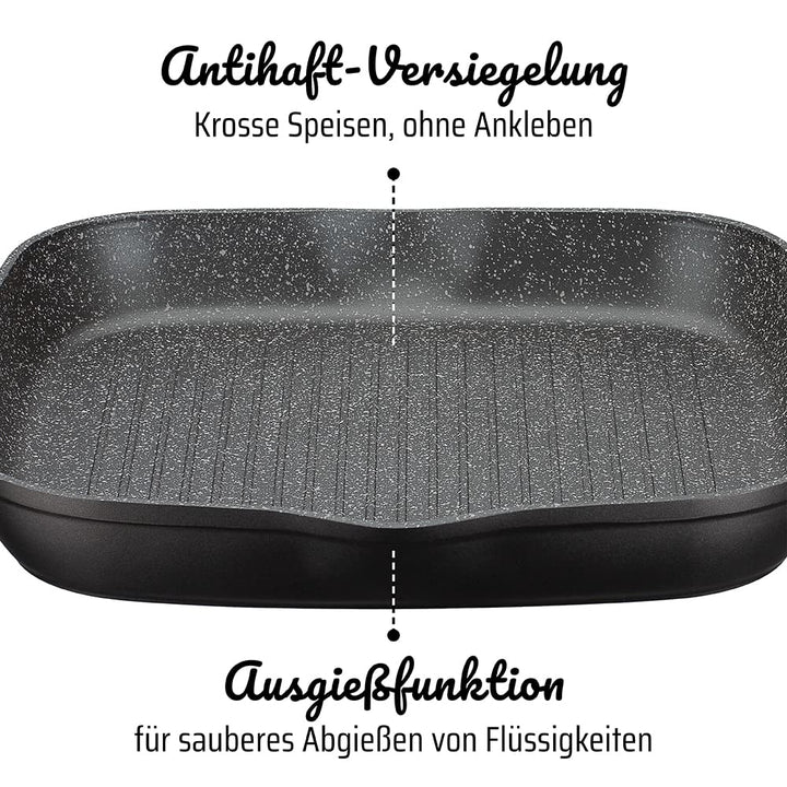 Pfannen-Set 3-teilig Aluminium mit Antihaft Granit für Induktion - Bild 5