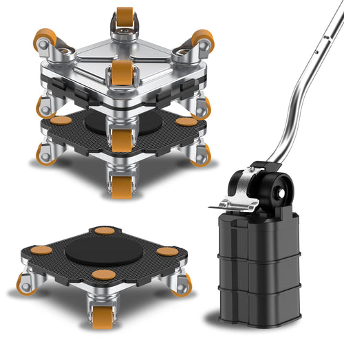 Möbel-Transportroller Set mit Heber 4 Rollen 360° für alle Böden