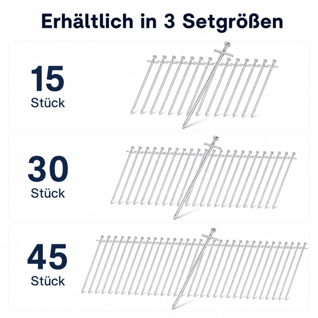 Zelt-Heringe Stahl Kreuzprofil 23 cm für harte Böden, 45 Stück - Bild 9