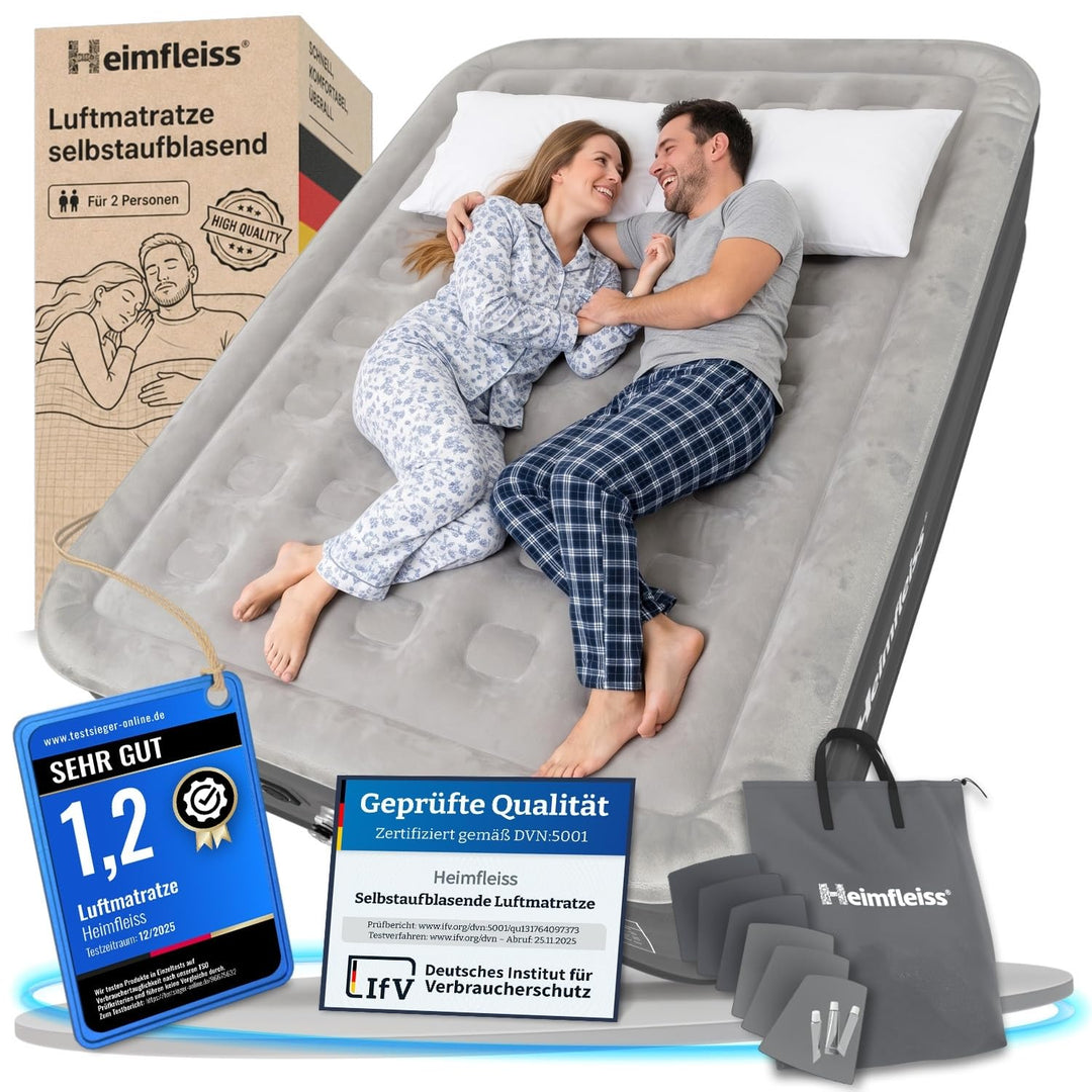 Luftmatratze selbstaufblasend 150x200 cm 46 cm Höhe für 2 Personen