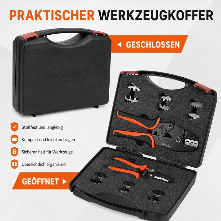 Crimpzangen-Set 9-teilig mit Wechselbacken 0,5–35 mm² Ratsche - Bild 6