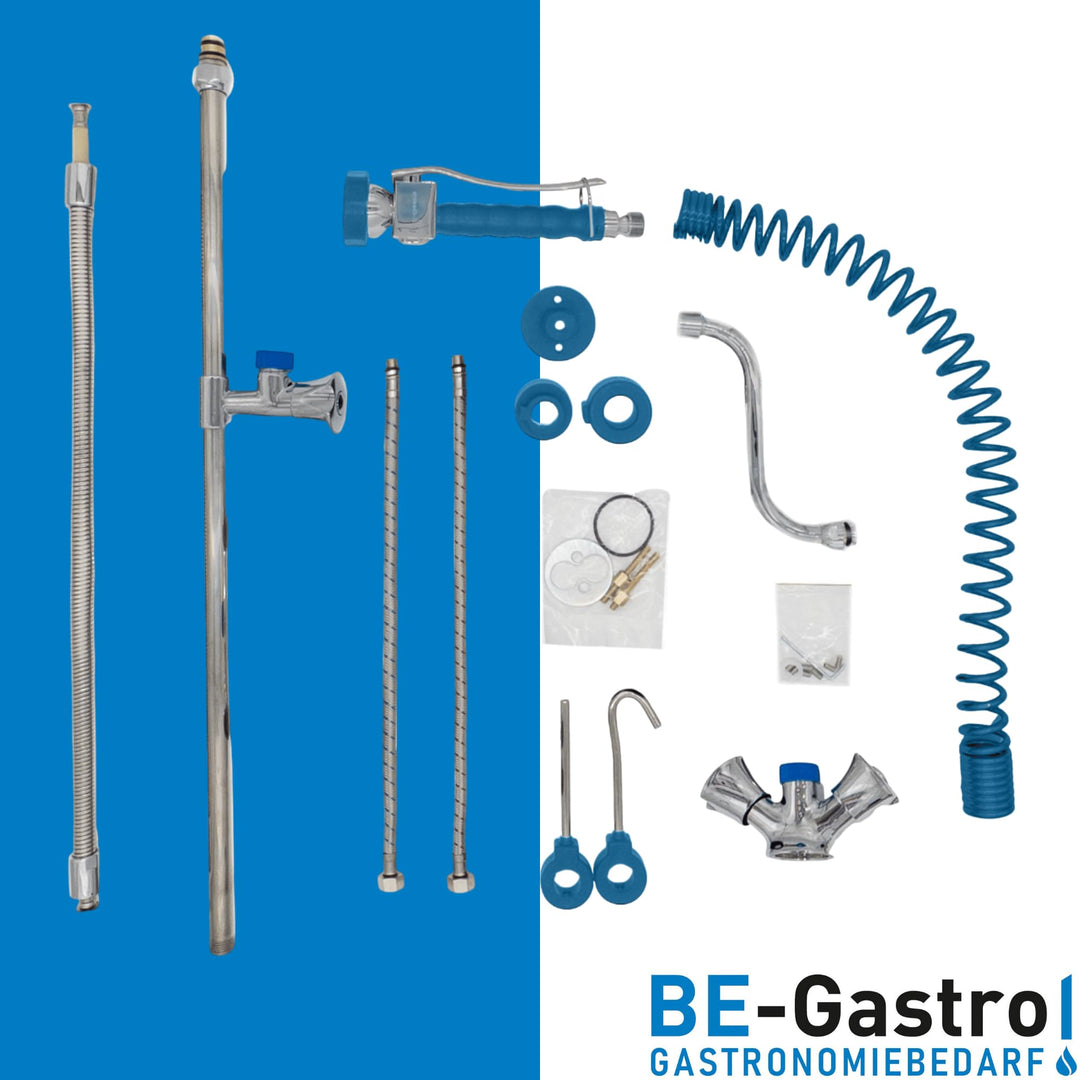 Geschirrbrause Gastro Komplett-Set Edelstahl mit Drehgriff - Bild 7
