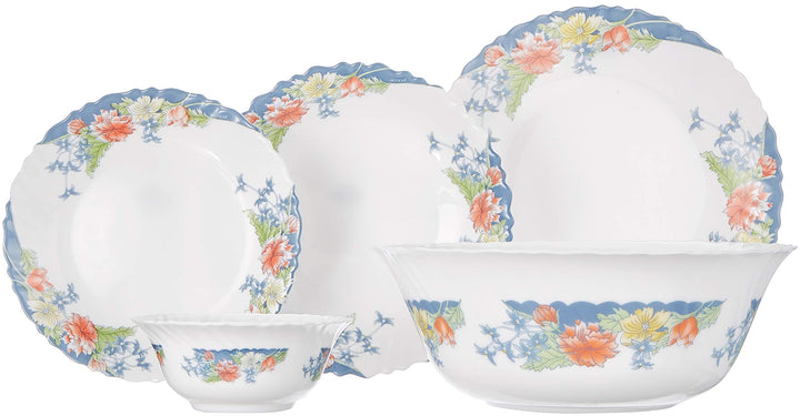 Tafelservice 26-teilig Hartglas mit Blumenmotiv für 6 Personen - Bild 2