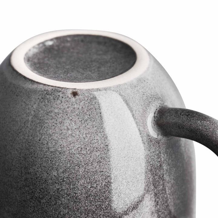 Espressotassen mit Untertassen 4er-Set Steinzeug handgefertigt grau - Bild 9