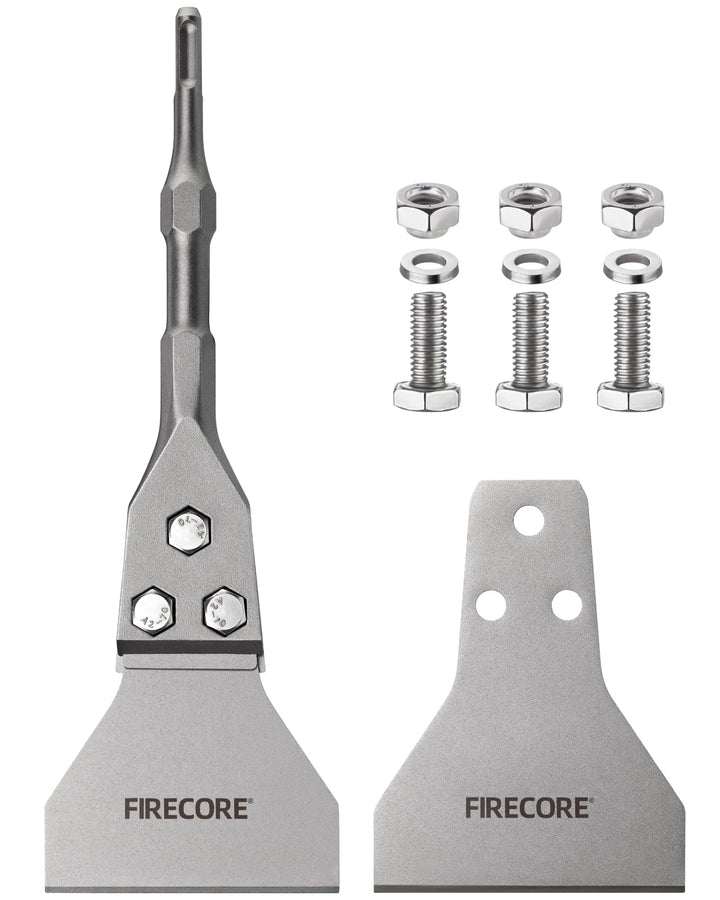 SDS-Plus Bodenschaber-Set 300x100mm mit Ersatzspatel für Bodenbelag