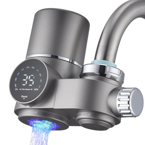 Wasserhahnfilter mit LED-Anzeige UV-Licht Aktivkohle Trinkwasser