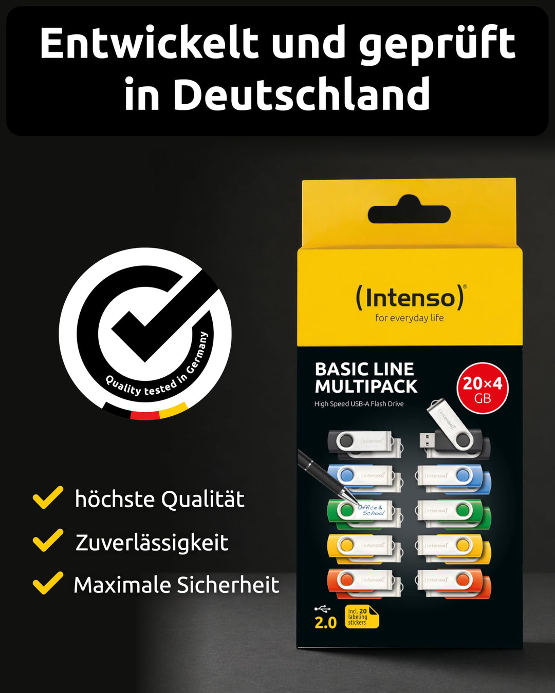 USB-Stick Set 4GB 20er-Pack USB 2.0 farbig sortiert - Bild 9
