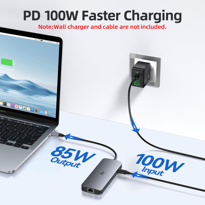USB-C Dockingstation 8-in-1 Dual HDMI 4K fuer Laptop - Bild 5