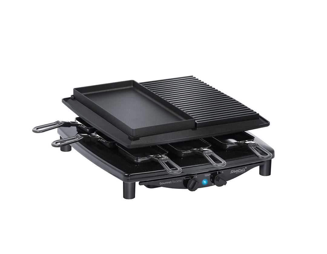 Raclette-Grill 8 Personen mit Steinplatte &amp; Antihaft-Grillplatte - Bild 4