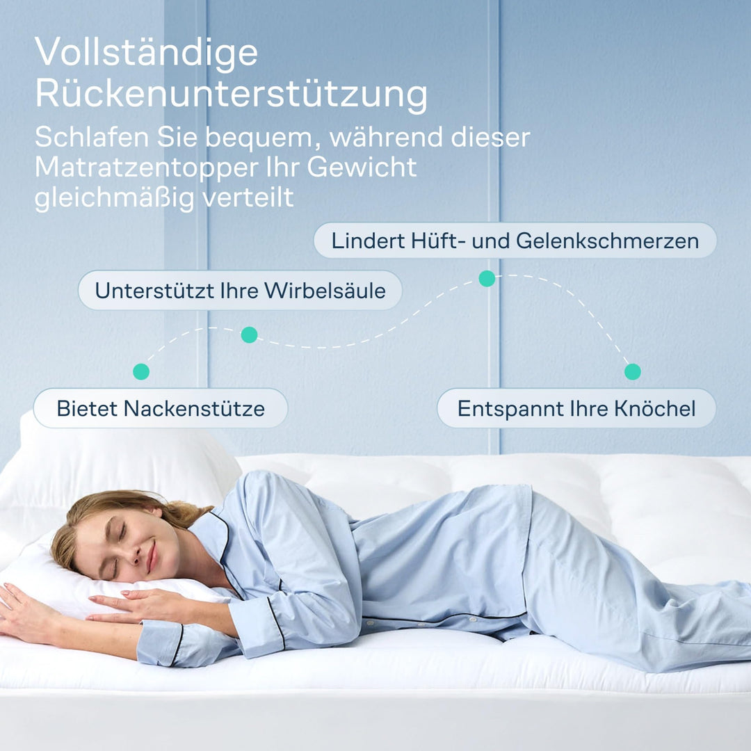 Matratzen-Topper 140x200 cm Baumwolle 600 g/m² maschinenwaschbar - Bild 4