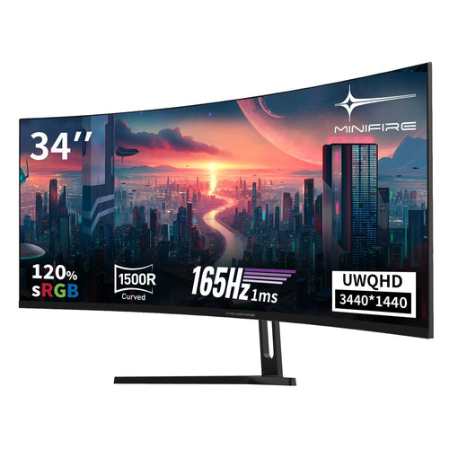 Curved Gaming Monitor 34 Zoll UWQHD 165Hz 1ms VA-Panel ultrawide