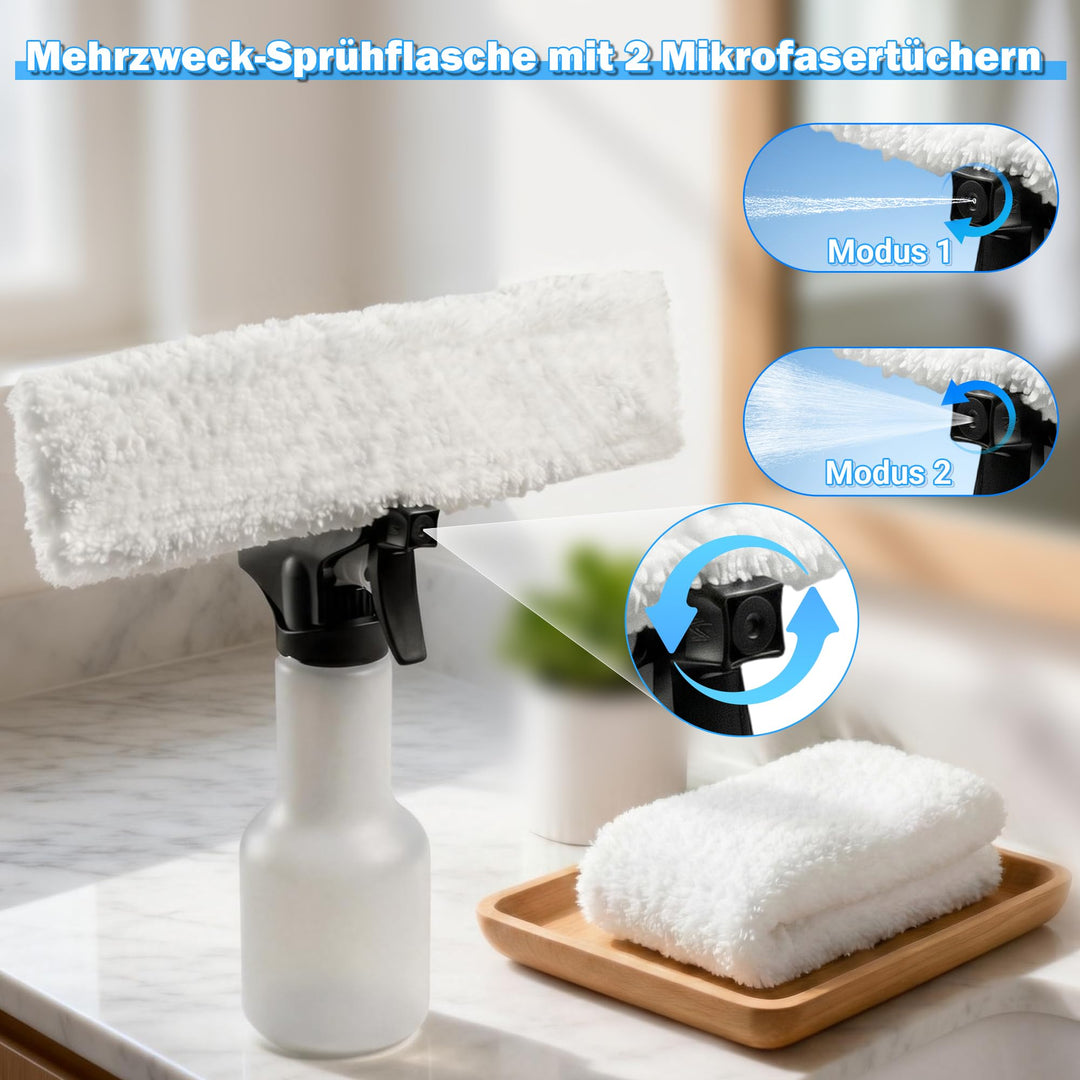 Fenstersauger Elektrisch 28cm Saugdüse 200ml Tank Akku 45min - Bild 6