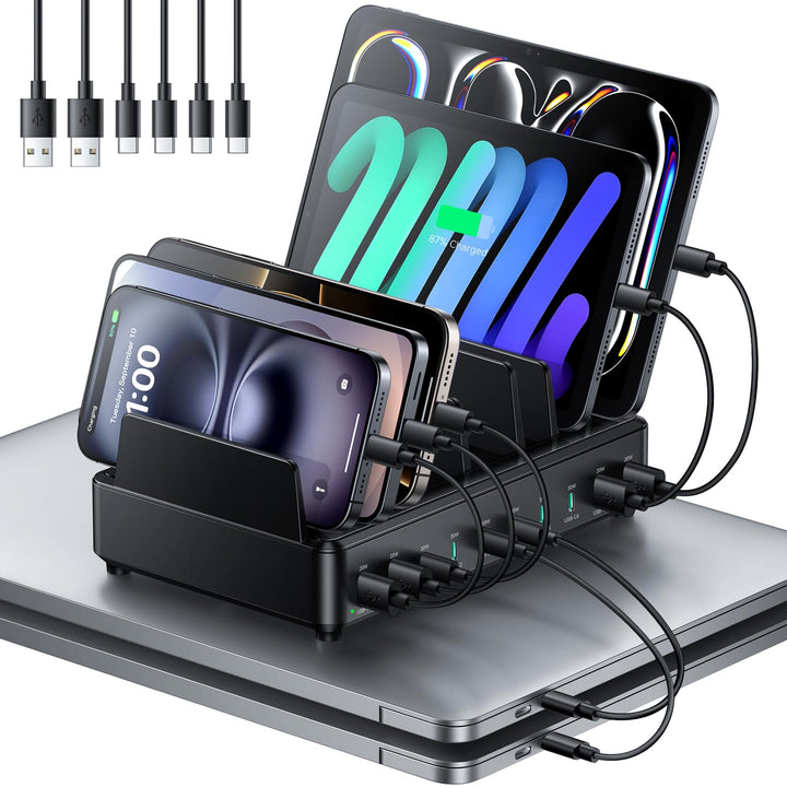 USB-C Ladestation 10-Port GaN PD 100W für Familien &amp; Büro