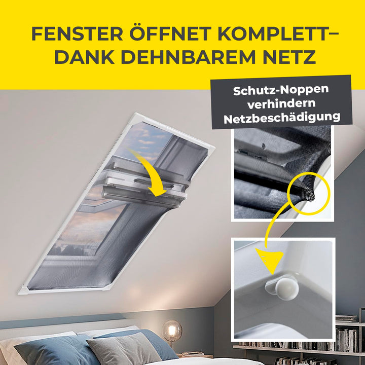 Insektenschutz Dachfenster Teleskop-Rahmen Aluminium 63x93–100x160 cm - Bild 6