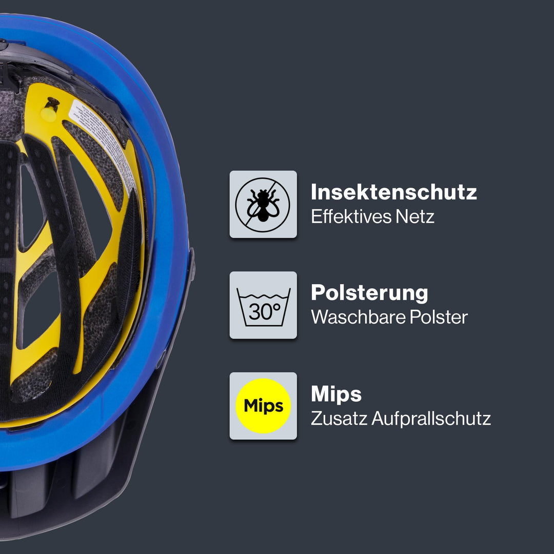 MTB Fahrradhelm MIPS Inmould 23 Lüftungsöffnungen 54-58 cm - Bild 3