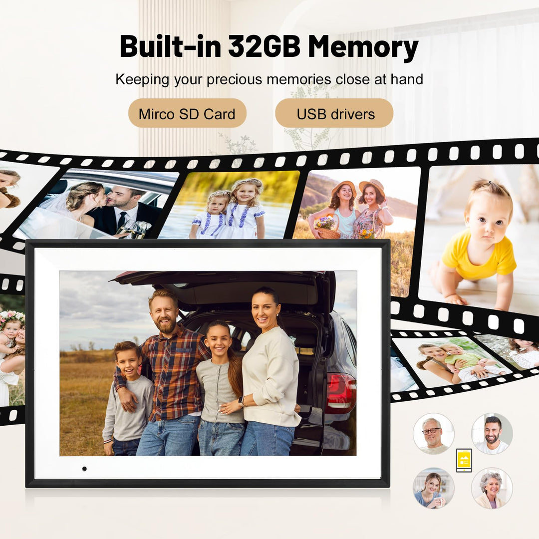 Digitaler Bilderrahmen 10,1 Zoll 32GB WiFi Touchscreen 1280x800 - Bild 5