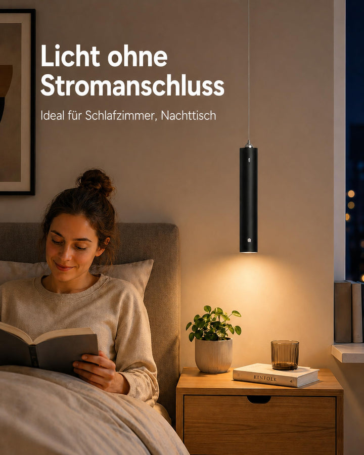 Akku Pendelleuchte Schwarz Touch dimmbar 3 Lichtfarben 500 lm - Bild 2