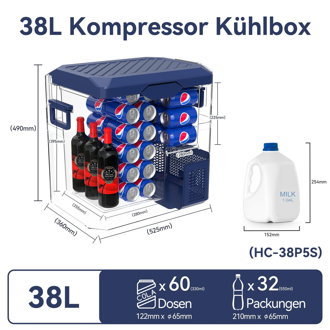 Kompressor-Kühlbox 30 L 12V/24V/230V mit Gefrierzone -18°C bis +15°C - Bild 3