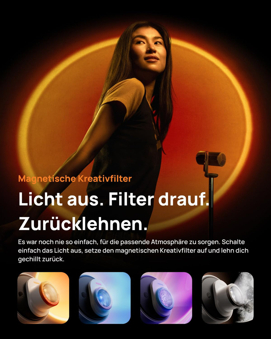 Laser-Beamer tragbar mit Akku 550 Lumen Google TV 120 Zoll - Bild 6