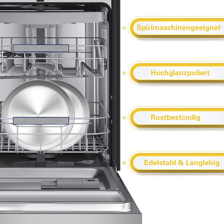 Pizzablech Edelstahl rund 30cm 4er-Set für Backofen - Bild 3