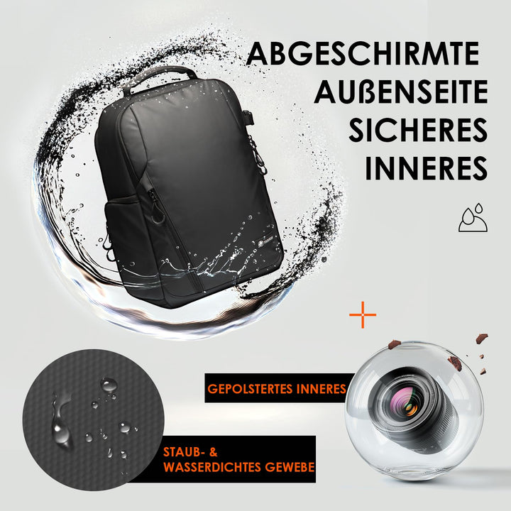 Kamerarucksack wasserdicht 14" Laptopfach 12 Fächer für DSLR - Bild 7