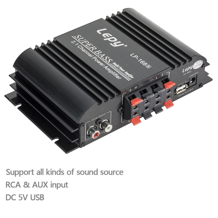 HiFi Stereo Verstärker 2.1CH 40W+68W mit Subwoofer für Auto &amp; Heim - Bild 2