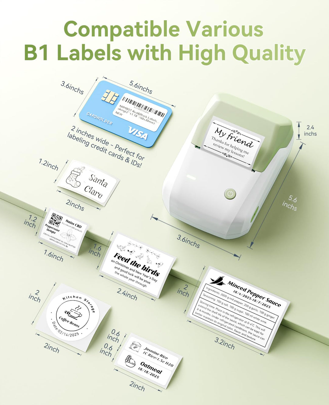Etikettendrucker Bluetooth Thermodruck tintenfrei fuer Buero und Kleinbetrieb - Bild 2