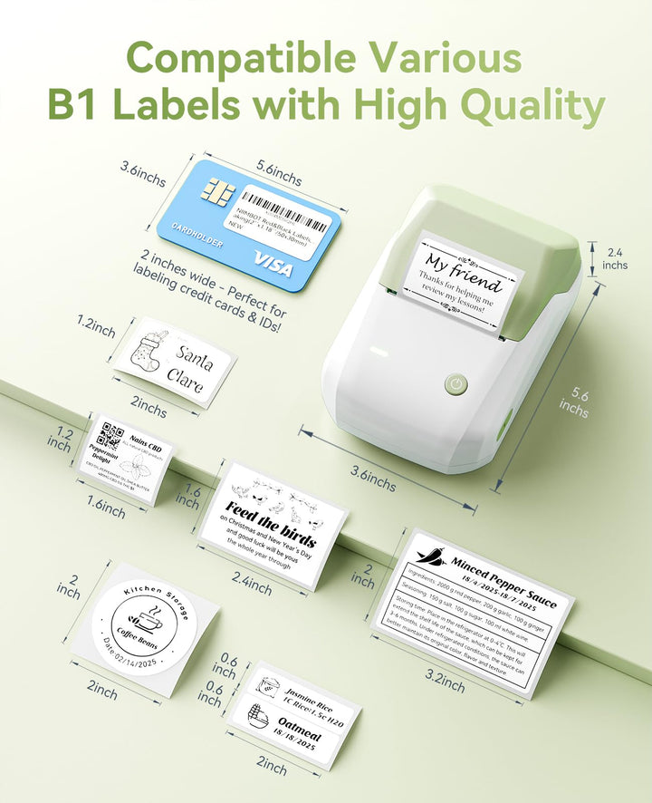 Etikettendrucker Bluetooth Thermodruck tintenfrei fuer Buero und Kleinbetrieb - Bild 2