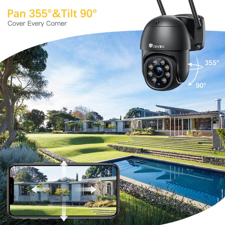 Überwachungskamera Aussen WLAN 2,5K 4MP PTZ Dualband 2er-Set - Bild 9