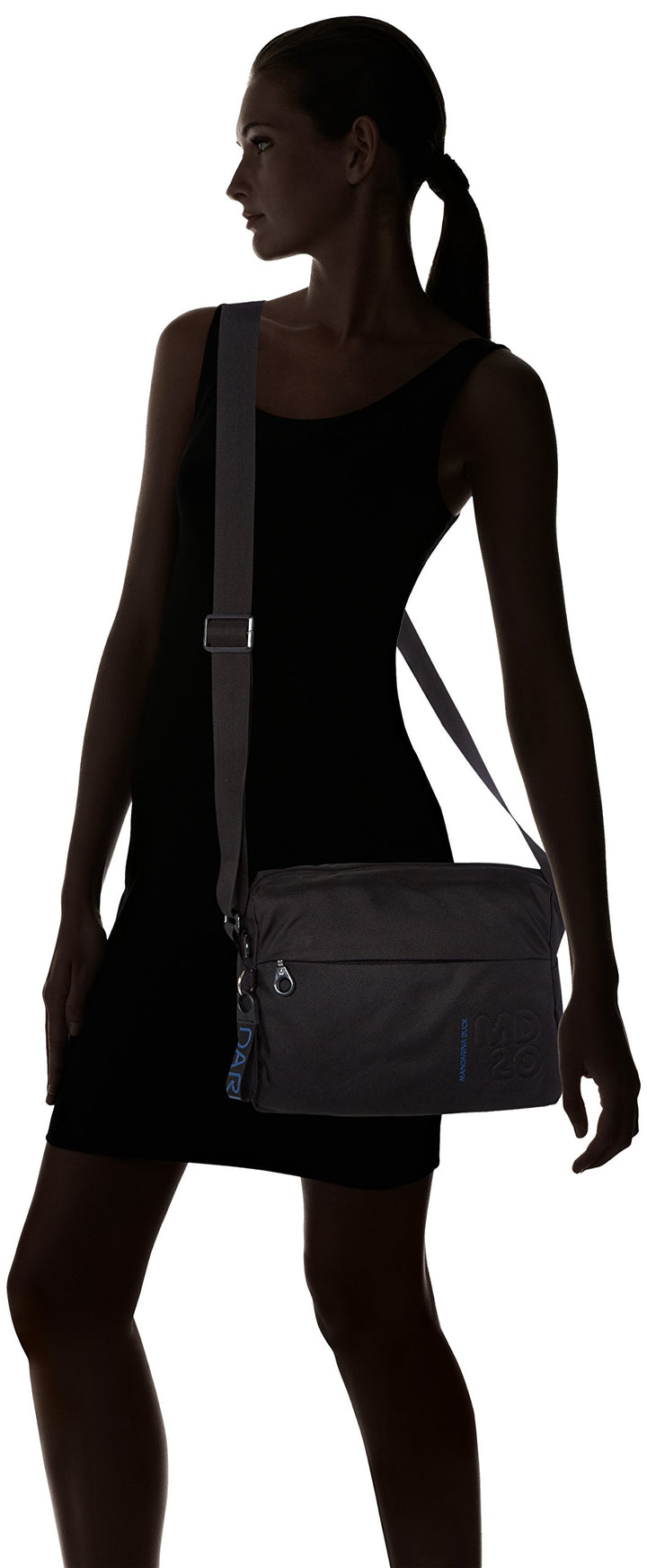 Schultertasche Damen Mitrix-Stoff mit Reissverschluss 28x20x11 cm - Bild 2