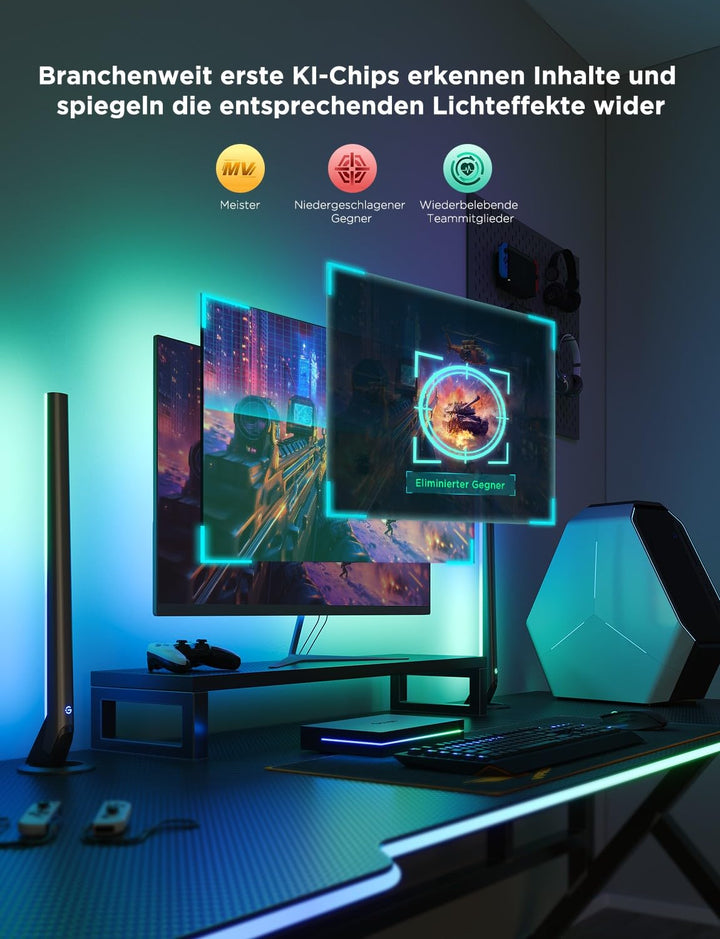 Monitor Hintergrundbeleuchtung HDMI 2.1 Sync Box RGBWIC Gaming LED - Bild 4