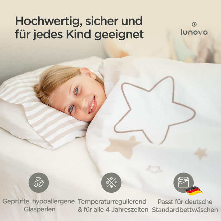 Gewichtsdecke Kinder 3 kg 100x135 cm Baumwolle OEKO-TEX weiss - Bild 6