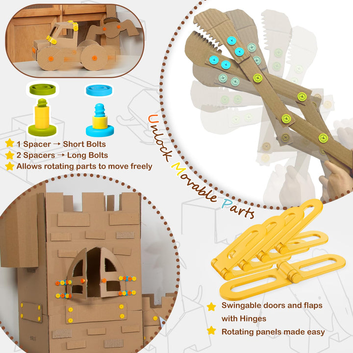 Karton-Baukasten 3D mit Werkzeug-Set 401-teilig für Kinder ab 6 - Bild 2