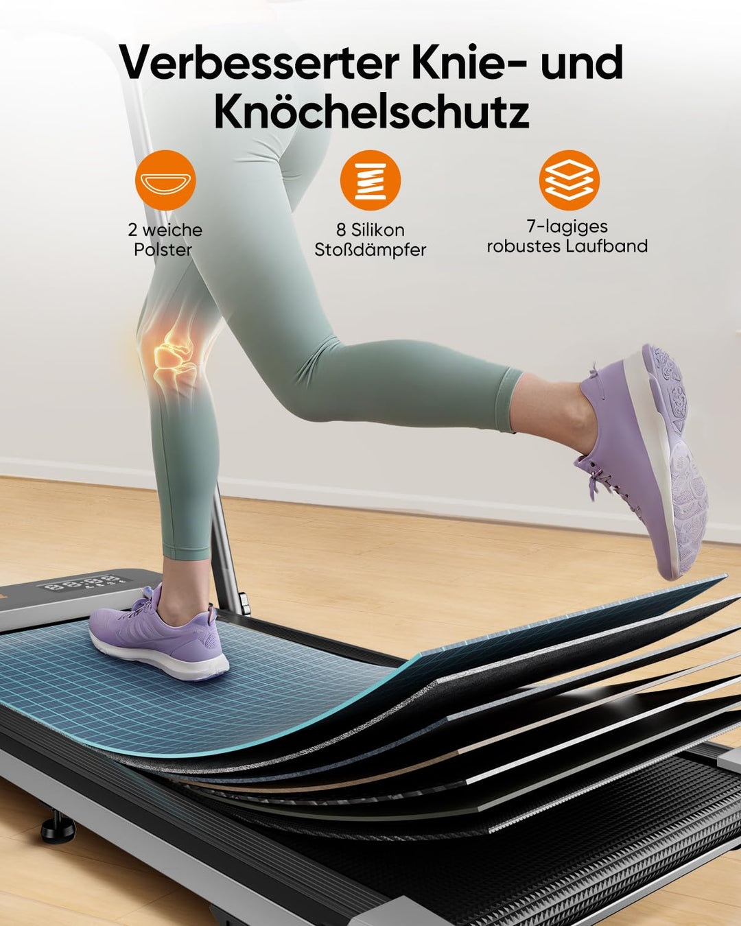 Laufband klappbar mit Steigung 10% 6-in-1 bis 135 kg - Bild 6