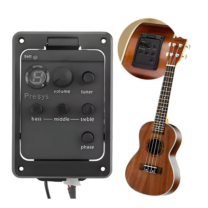 Gitarren-Preamp 3-Band-EQ mit Tuner und LED-Display