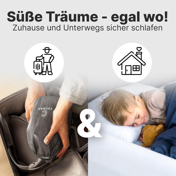 Aufblasbarer Rausfallschutz Bett 200cm TPU Mesh für Baby &amp; Kinder - Bild 2