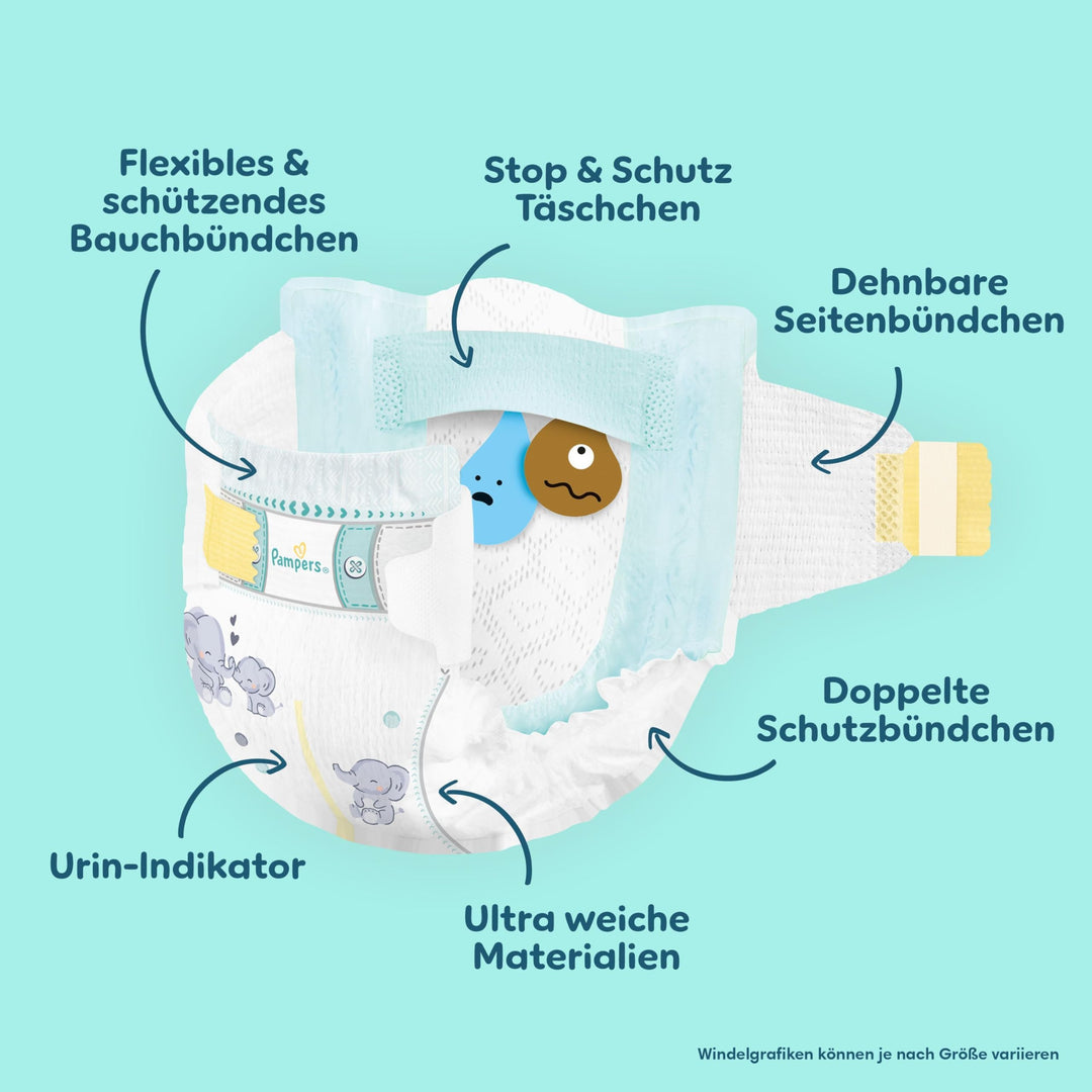 Windeln Grösse 4 (9–14 kg) ultra-weich 186 Stück mit Feuchtigkeitsindikator - Bild 4