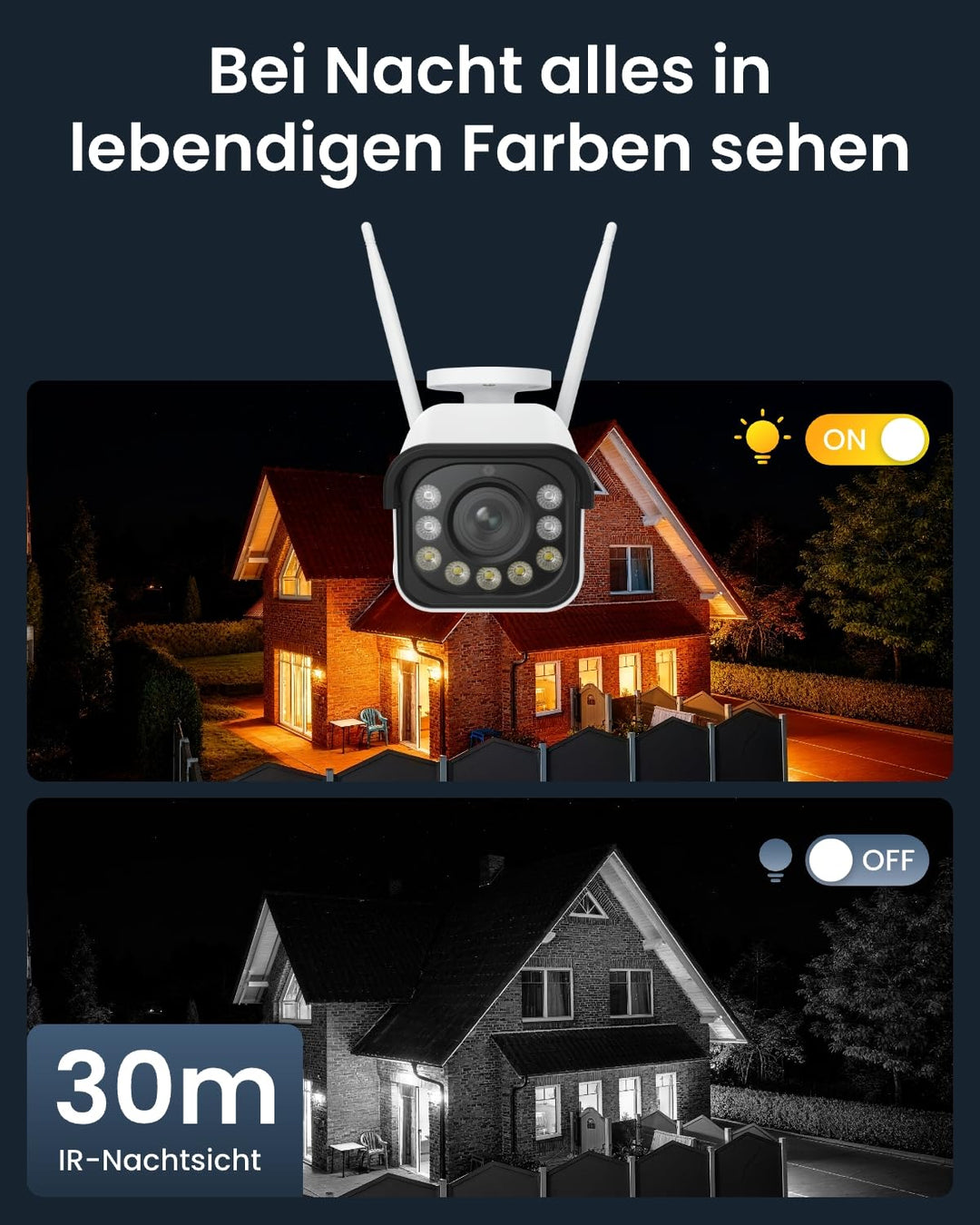 Überwachungskamera Aussen 4K 8MP WLAN mit 5x optischem Zoom - Bild 3
