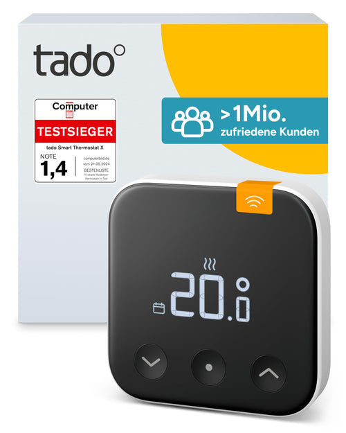 Funk-Temperatursensor Smart Home schwarz für Heizkörperthermostate