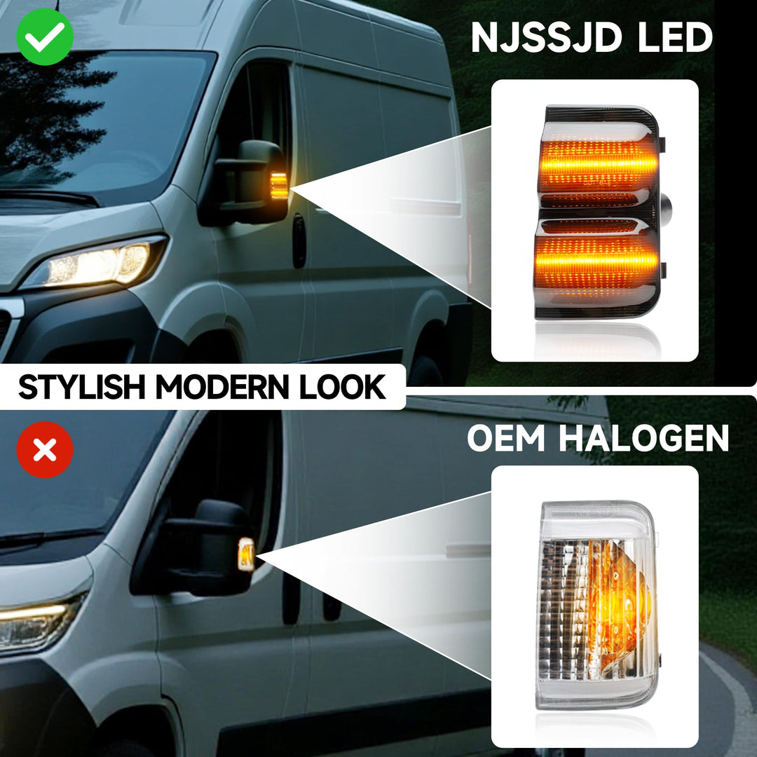 LED Spiegelblinker Fiat Ducato 250 290 CANBUS E4 IP67 schwarz - Bild 3