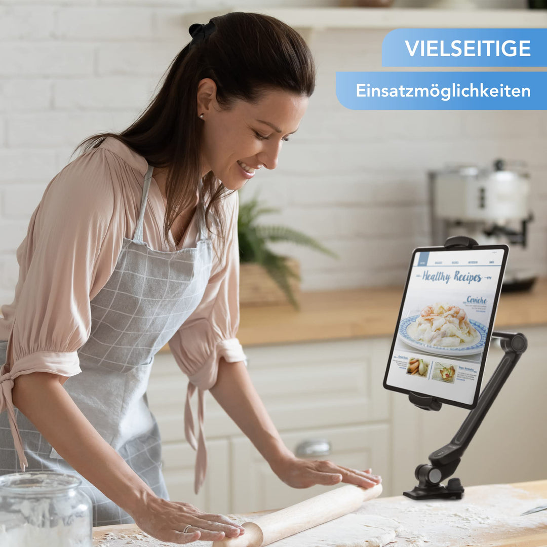 Tablet-Halterung Aluminium Tischklemme 4,7–12,9 Zoll flexibel - Bild 5
