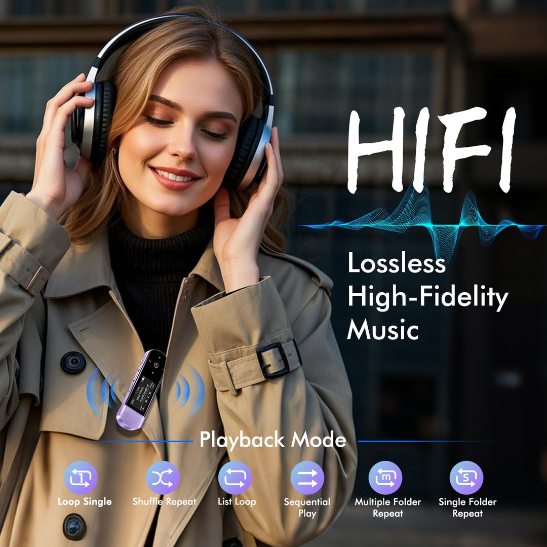 MP3 Player Clip 64GB Bluetooth 5.3 mit FM Radio &amp; Recorder - Bild 5