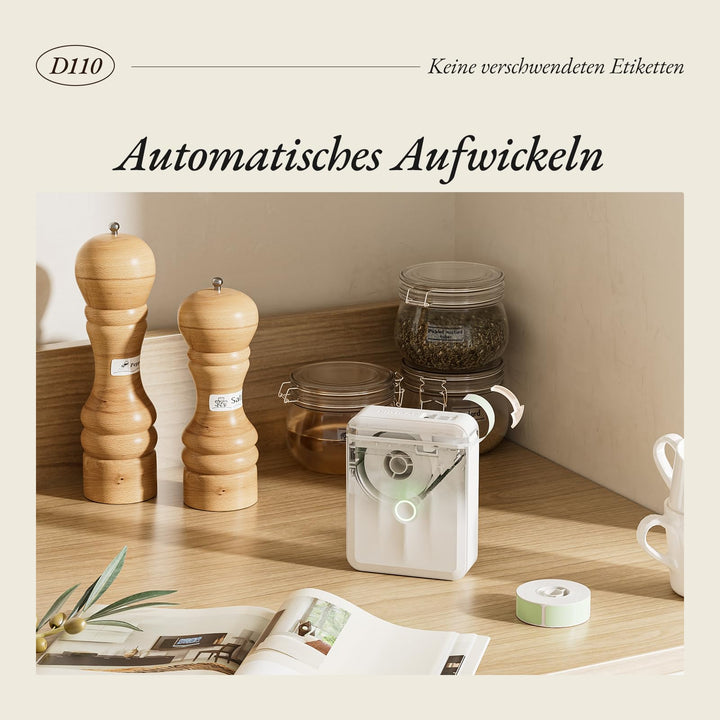 Etikettendrucker Mini Bluetooth mit 3 Etikettenrollen wasserfest - Bild 3