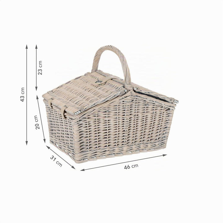 Picknickkorb Weide 23-teilig für 4 Personen mit Keramiktellern - Bild 7