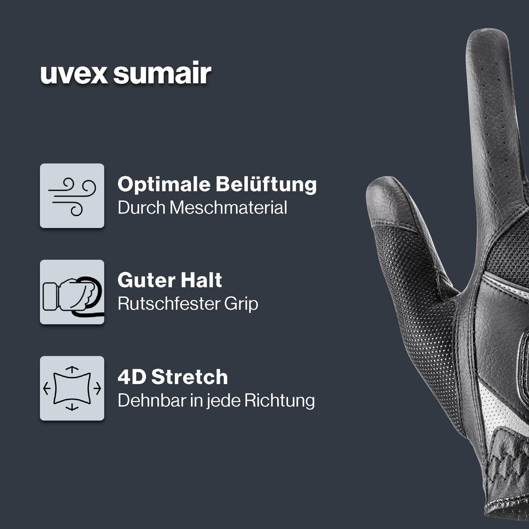 Reithandschuhe Mesh &amp; PU kurzer Schnitt touchscreenfähig - Bild 2