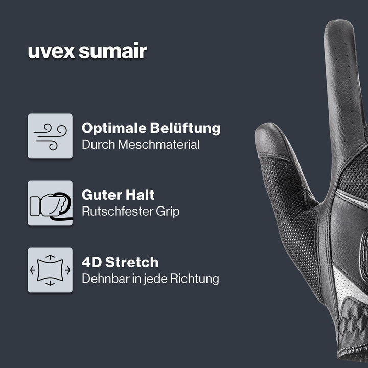 Reithandschuhe Mesh &amp; PU kurzer Schnitt touchscreenfähig - Bild 2