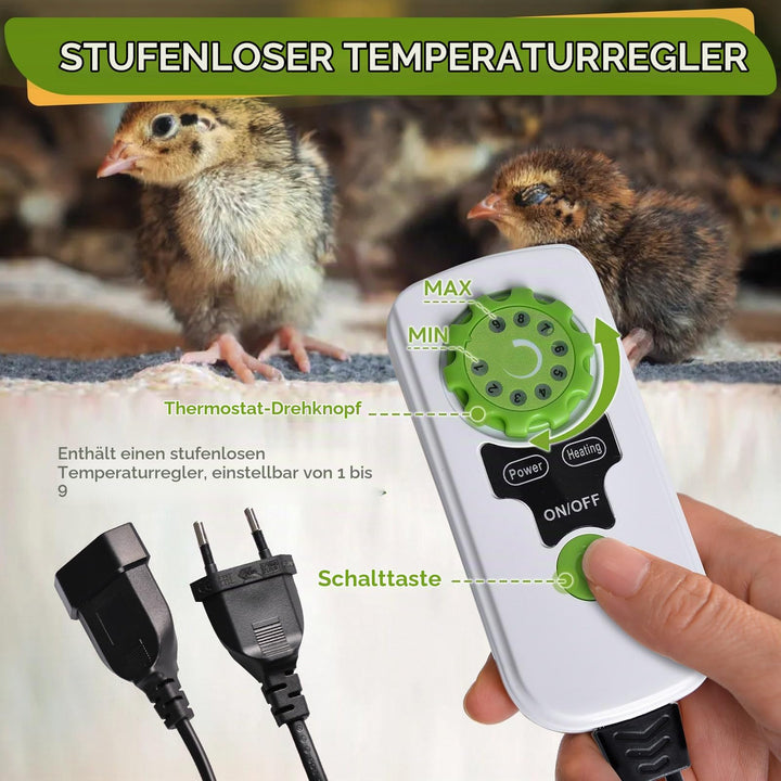 Wärmeplatte Küken 25x30 cm temperatureinstellbar 30–65°C - Bild 6